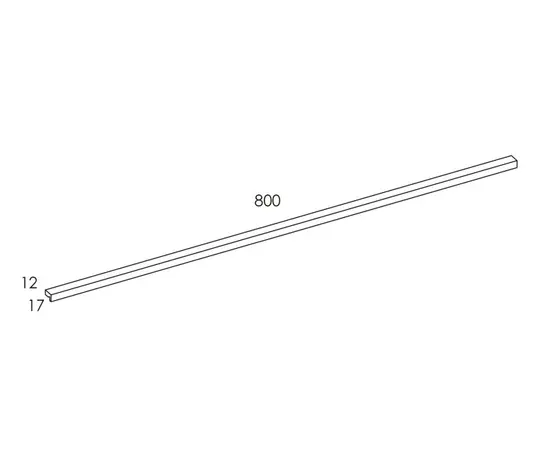 ავეჯის სახელური  Elita CHROME 80 KWADRO PLUS 1 PC. (L-800/R-760)