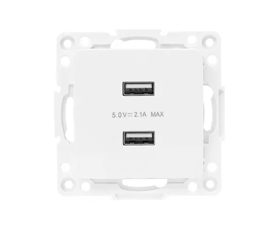 მექანიზმი როზეტი EKF Stockholm  USB 2  2.1А თეთრი