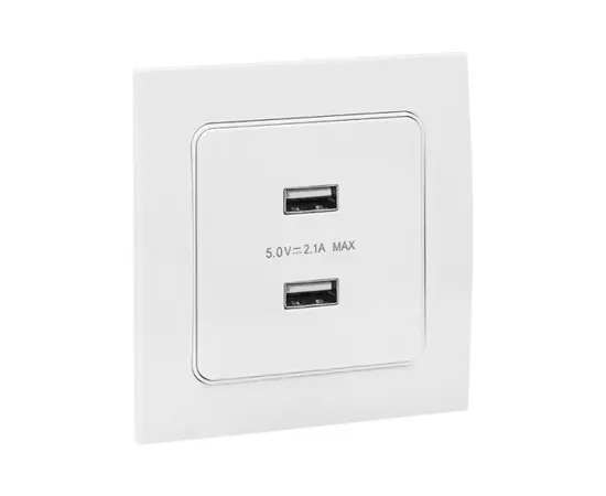 მექანიზმი როზეტი EKF Stockholm  USB 2  2.1А თეთრი