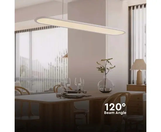 ჭაღი LED V-TAC 24W 3000K 3000Lm თეთრი ფერი 10048