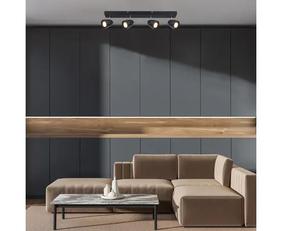 სპოტი Rabalux Perico 4 GU10 h150 L600 შავი