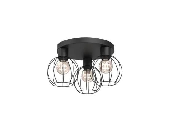 Ceiling lamp LUMINEX Laps 3 E27 metal black ball 220