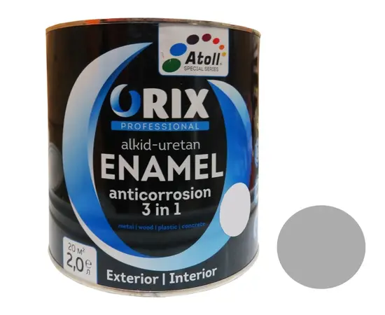 ემალი ORIX METALLIC  3-1ში (ანტიკოროზ) ვერცხლისფ. 0,7 კგ