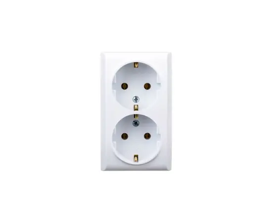 Socket OSPEL 2 60x100x40 with grounding white