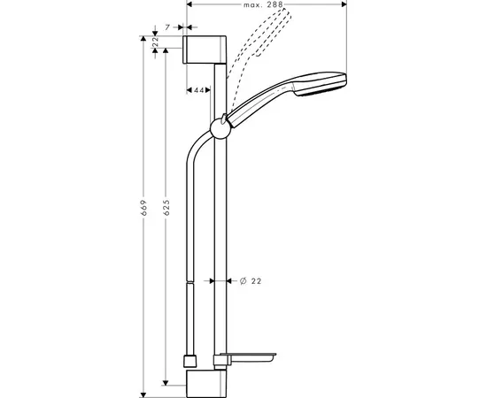 Shower set Hansgrohe Monsoon 27335400