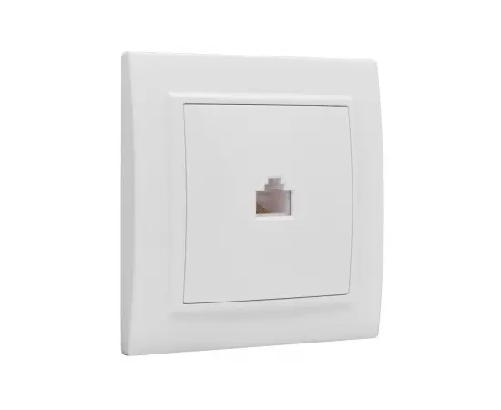 Розетка компьютерная EKF ERK01-035-10 RJ45 1 местная белая