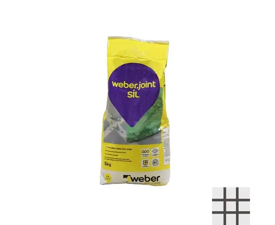 შემავსებელი ფილის ნაკერებისთვის Weber.joint SIL 5 კგ 444 ანტრაციტი