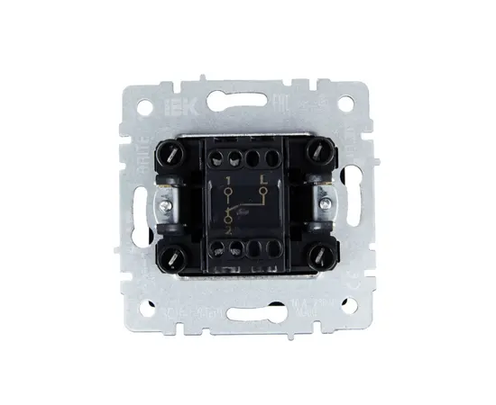 ჩამრთველი რევერსი IEK BRITE 1 10A VC10-1-6-BrB შავი