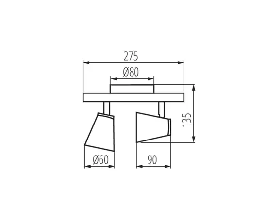 სანათი სპოტი Kanlux ENALI EL-2I B 28763 GU10 2x MAX 35W