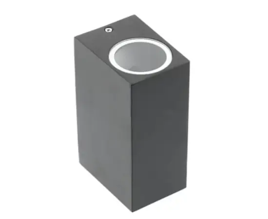 Светильник фасадный GTV TIAGO GU10 2 35W  IP54 AC220-240V квадрат черный