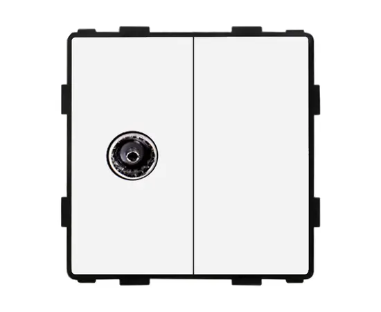 როზეტი ჩარჩოს გარეშე Socket Style TV თეთრი