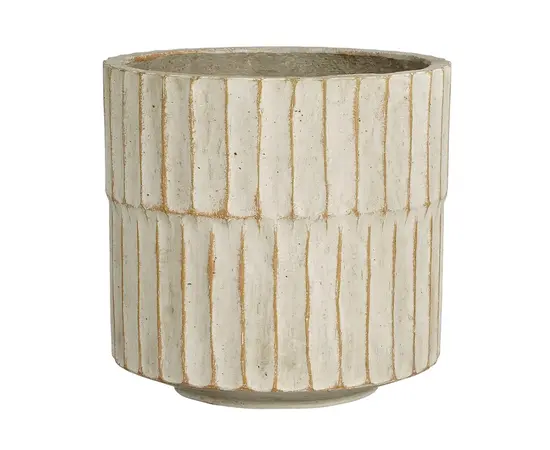ქოთანი კერამიკული Apiro pot round off white - h19xd20cm