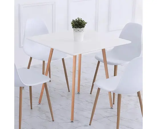 Table white ROOKIE SQUARE TABLE WHITE NL 80x80x75 cm