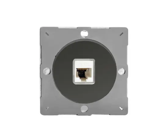 როზეტი Varilight PC RJ45 cat6 ირიდიუმი შავი