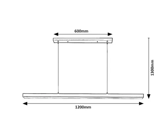 Подвес Rabalux TARIQ LED 30W 4000K L1200 h1300 алюминий черный 72128