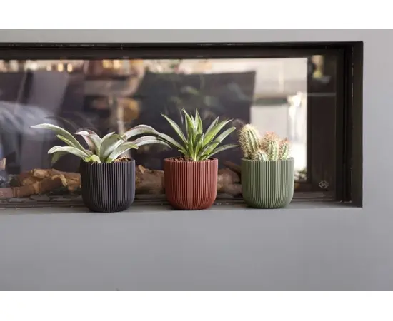 ქოთანი ყვავილის Capi Europe Planter ball Groove 17x15სმ წითელი