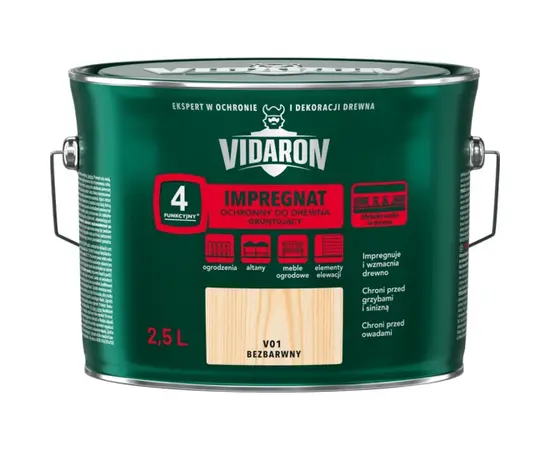 Пропитка по дереву Vidaron Impregnat 2.5 л V01 бесцветный