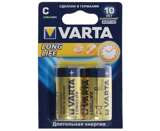 ელემენტი Varta Longlife Alkaline C 2 ც (04114 113 412)