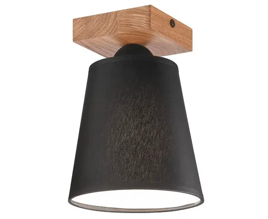 Ceiling lamp Lamkur LULA 1 E27 oak black 47690