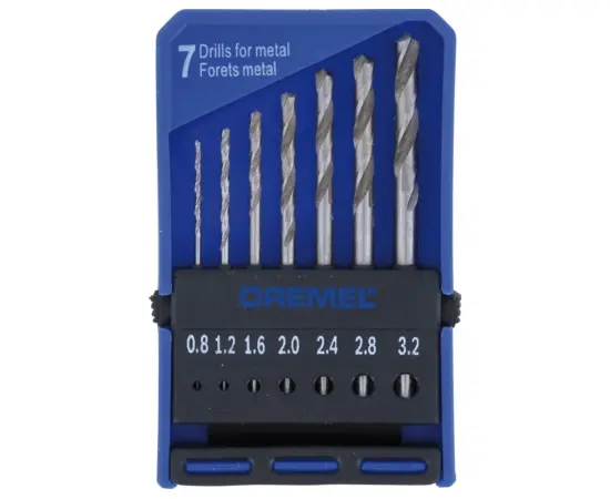 ნაკრები ბურღების ხისთვის Dremel 2615062832 0.8-3.2 მმ 7 ც