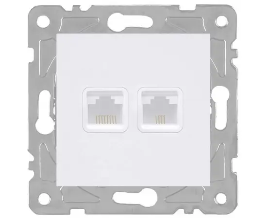 Розетка TDM RJ45 RJ11 QUAD белый