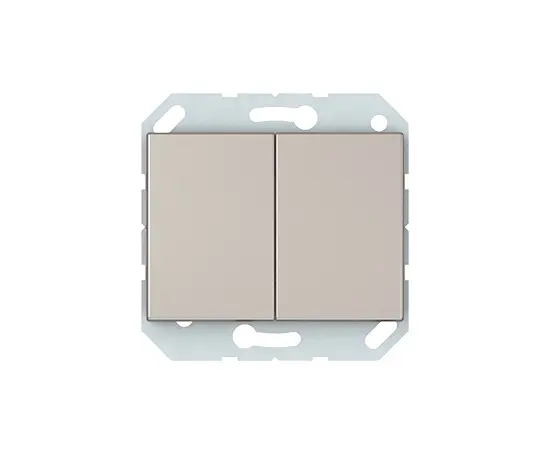 Switch pass-through without frame Vilma P(6+6)10-020-02 ch 2 key champagne