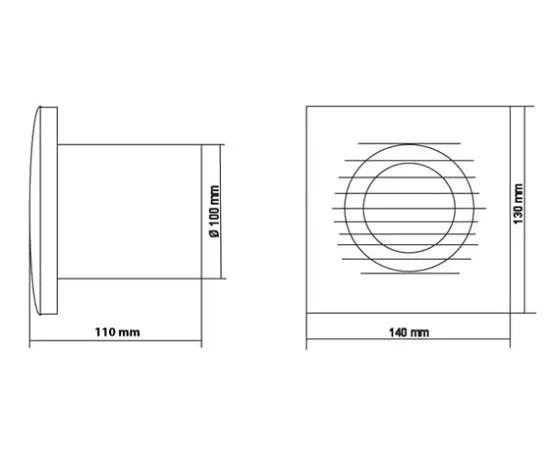 Bathroom fan Europlast EXTRA E100