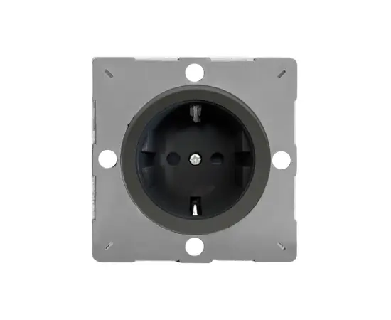 როზეტი Varilight EG5FBI Schuko დამიწებით ირიდიუმი შავი