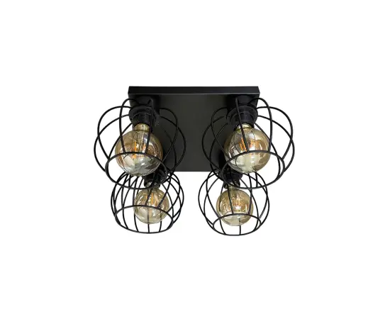 Ceiling lamp LUMINEX Laps 4 E27 metal black ball 221