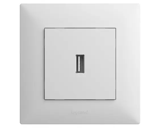 Розетка без рамки USB для зарядки,белый LEGRAND