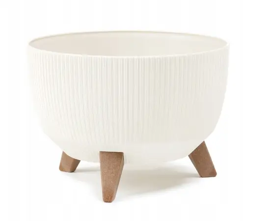 ქოთანი ყვავილის Lamela Bowl ROMA 400 jumper 21ლ კრემისფერი