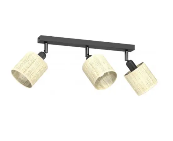 Спот Luminex Rattan 3 E14 L400 Ø100 h100 черный ротанг 5296