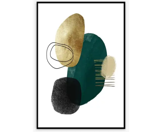 Картина в рамке Styler Green Shape II AB111 50X70 см