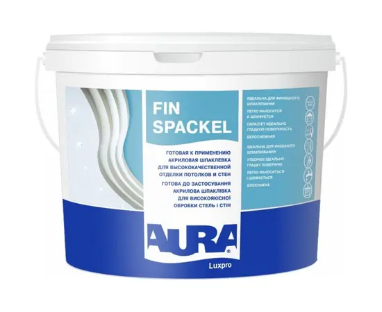 Шпаклевка готовая Eskaro Aura Luxpro Fin Spackel 1.2 кг