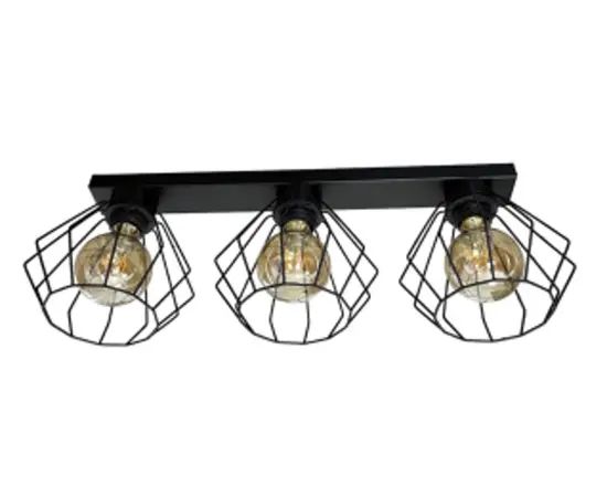 Ceiling lamp Leti 3 E27 metal black diamond 082