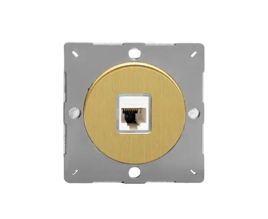 როზეტი Varilight PC RJ45 cat6 თითბერი მქრქალი