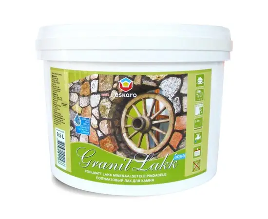 Water-soluble semi-matt lacquer for stone Eskaro Granit Lakk 9.5 l