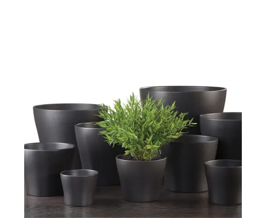 Ceramic pot for flowers Scheurich 808/11 ANTHRAZIT