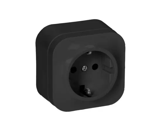 Розетка ORNO ToDO 1 Schuko IP20 черная