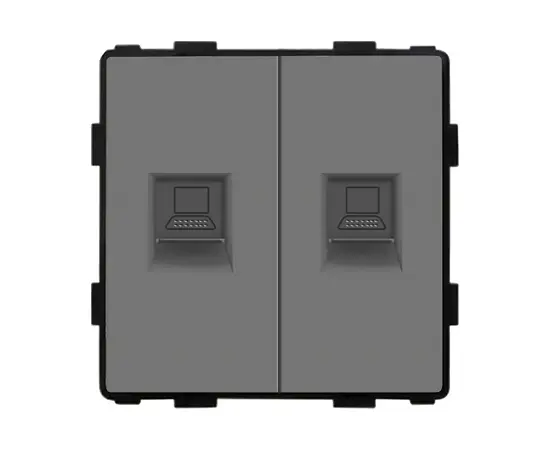 როზეტი ჩარჩოს გარეშე Socket Style 2 CAT6 RJ45 Internet ნაცრისფერი