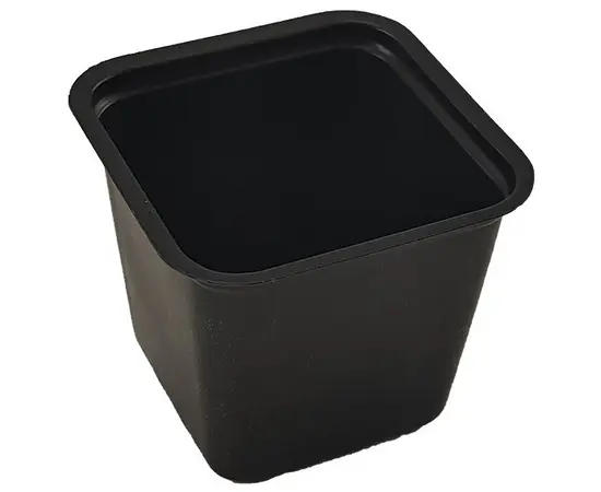 Пластиковый горшок 6x5,5 (черный) с дренажной системой