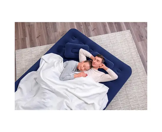 Inflatable mattress Bestway 152x203x22 cm with pump and pillow 300 kg