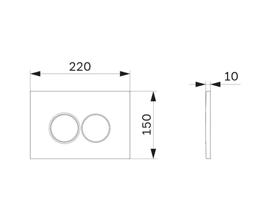 Installation button AM.PM ProC L I070138 Black Matt AM.PM (plastic)