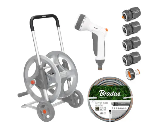 Тележка со шлангом BRADAS SILVER PRO SET WL-AG33350SET1