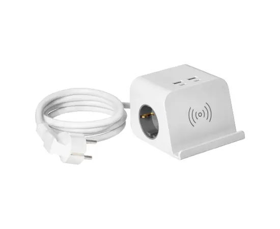 Удлинитель настольный ORNO 2 1.5м 4 USB-А Schuko белый
