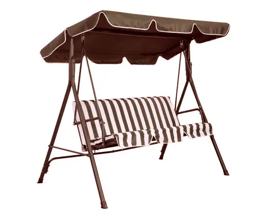 Garden swing tripple 170x110x152 cm white/brown