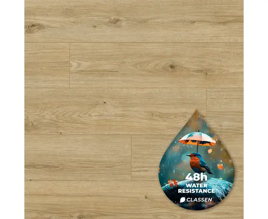 Laminate water resistant Classen Aqua Protect 63174 4V AC5/33 Oak Veneto 1285x192x12 mm