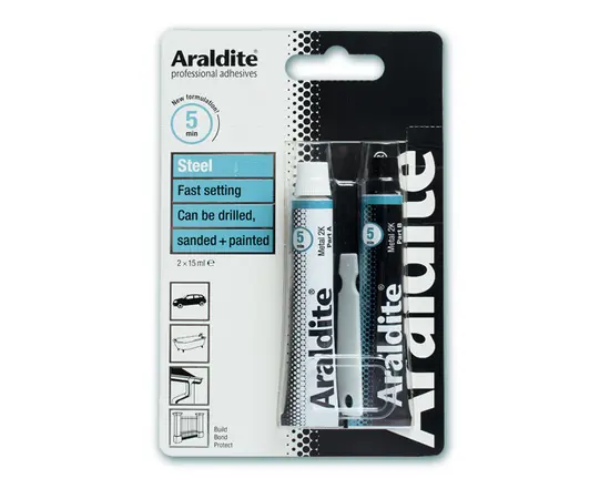 Клей эпоксидный Evochem Araldite Steel 15 мл 2 шт