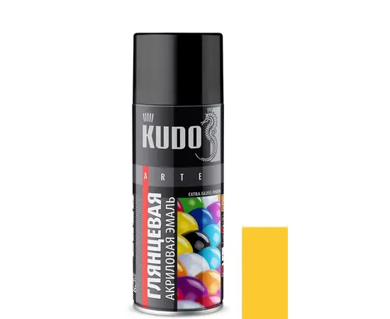 Aerosol enamel Kudo RAL1018 yellow glossy 520ml