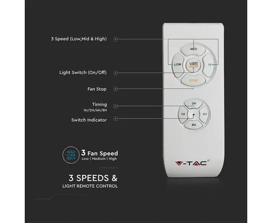 Люстра-вентилятор V-TAC LED 7915 60W